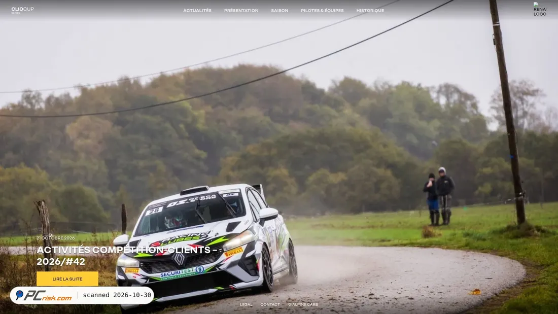 Screenshot of cliocup.fr