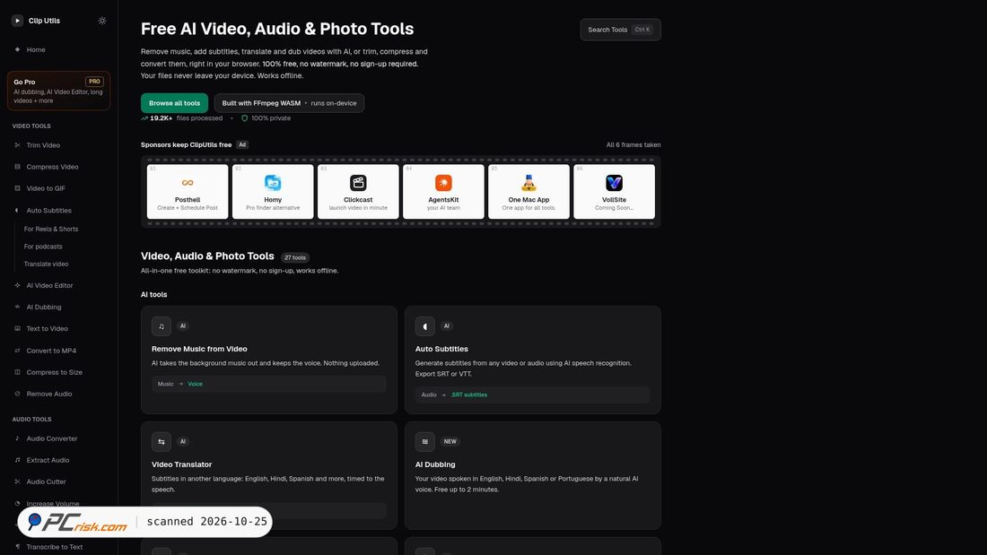 Screenshot of cliputils.com