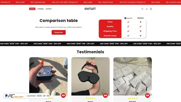 Zrzut ekranu clooutlet.shop