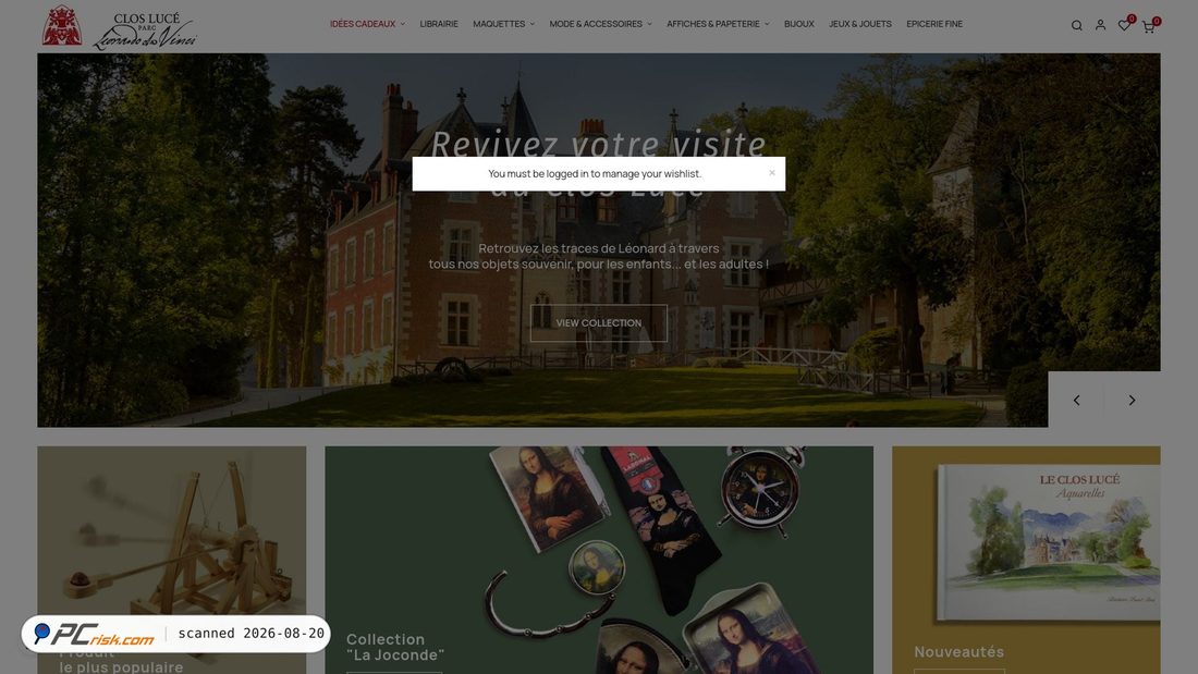 Screenshot of clos-luce.com