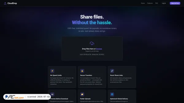 clouddrop.io screenshot