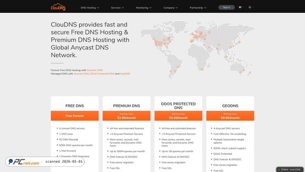 cloudns.net screenshot