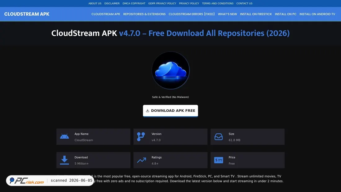 Screenshot of cloudstream.pk