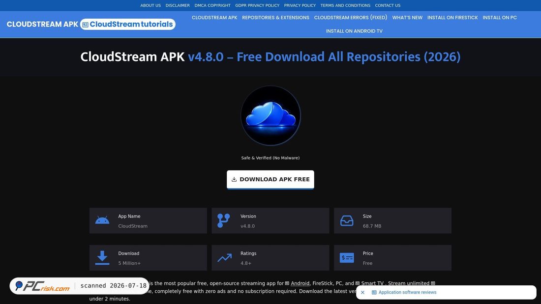 Screenshot of cloudstream.pk