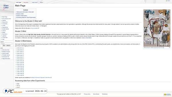 cmodwiki.psfc.mit.edu screenshot