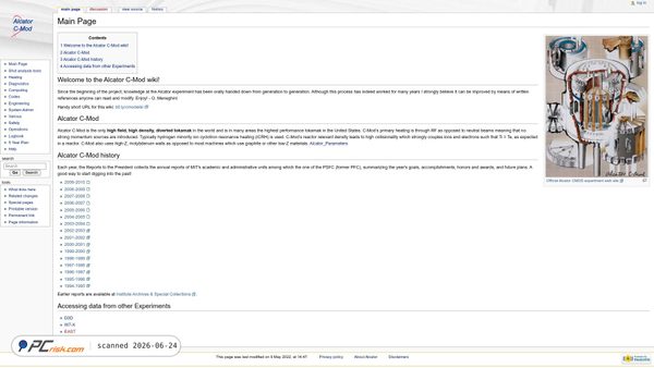 cmodwiki.psfc.mit.edu screenshot