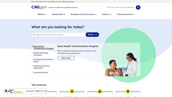 cms.gov screenshot