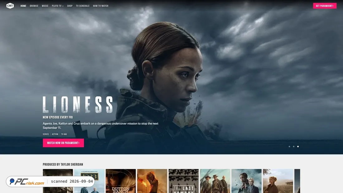 Screenshot von cmt.com