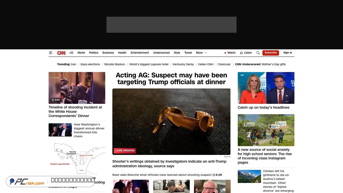 Screenshot di cnn.com