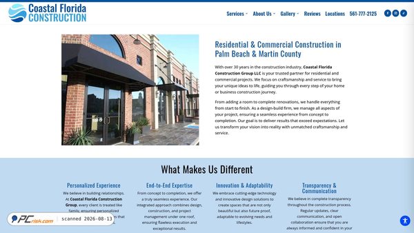 coastalflconstruction.com screenshot