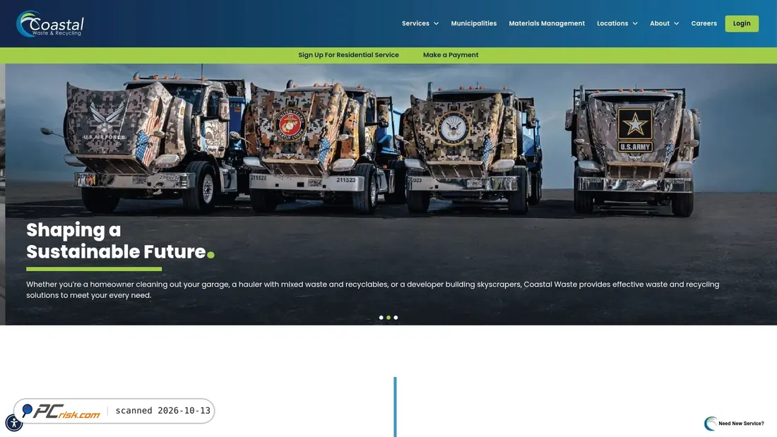 Screenshot of coastalwasteinc.com