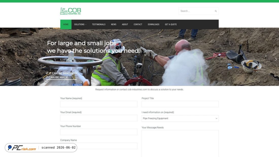Screenshot von cob-industries.com