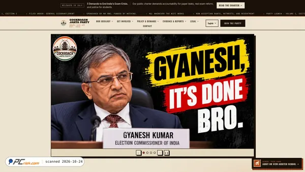 cockroachjantaparty.org screenshot