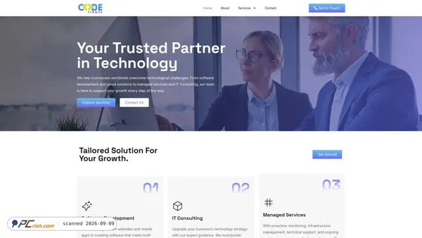 Screenshot van codecrewzs.com
