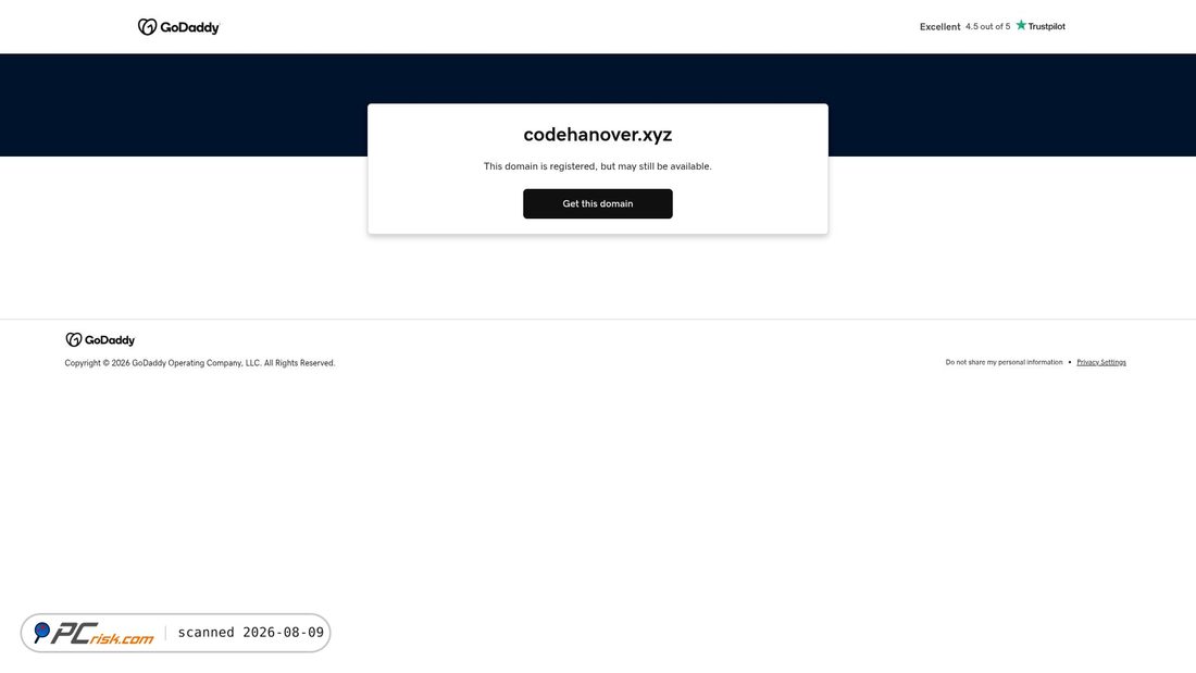 Screenshot of codehanover.xyz