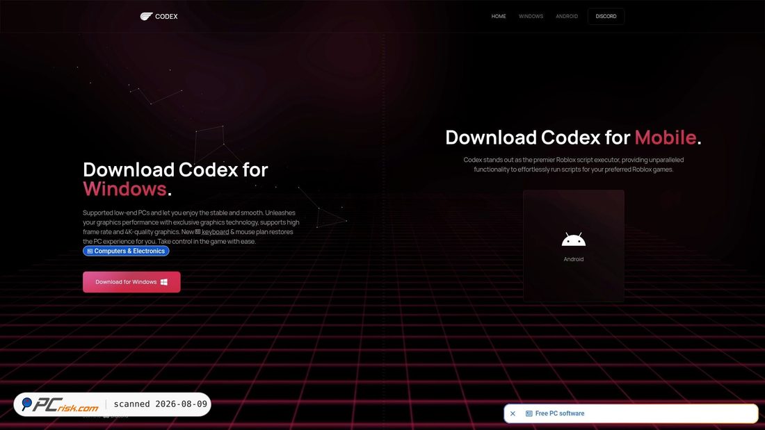 Screenshot of codex.lol