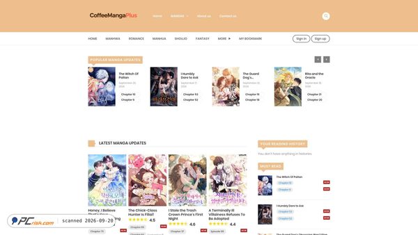 Screenshot di coffeemangaplus.com