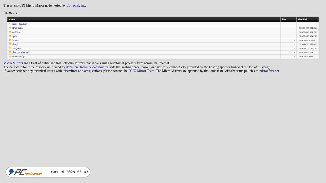 Screenshot of cofractal-ewr.mm.fcix.net