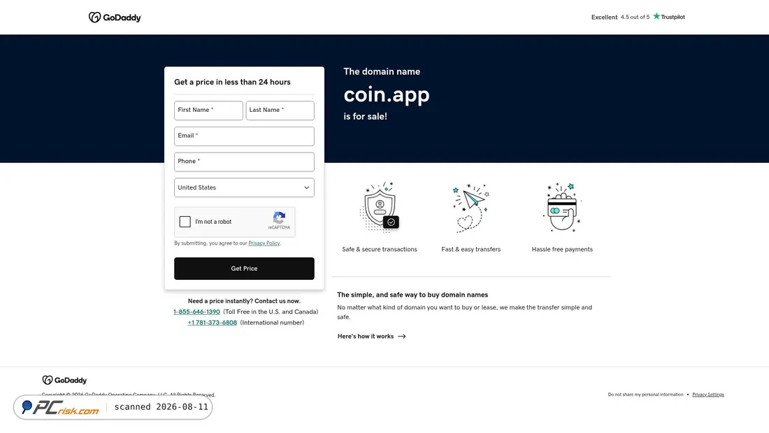 Screenshot of coin.app