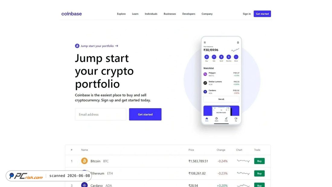 Screenshot di coinbase_v_login.godaddysites.com