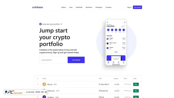 coinbase_v_login.godaddysites.com screenshot