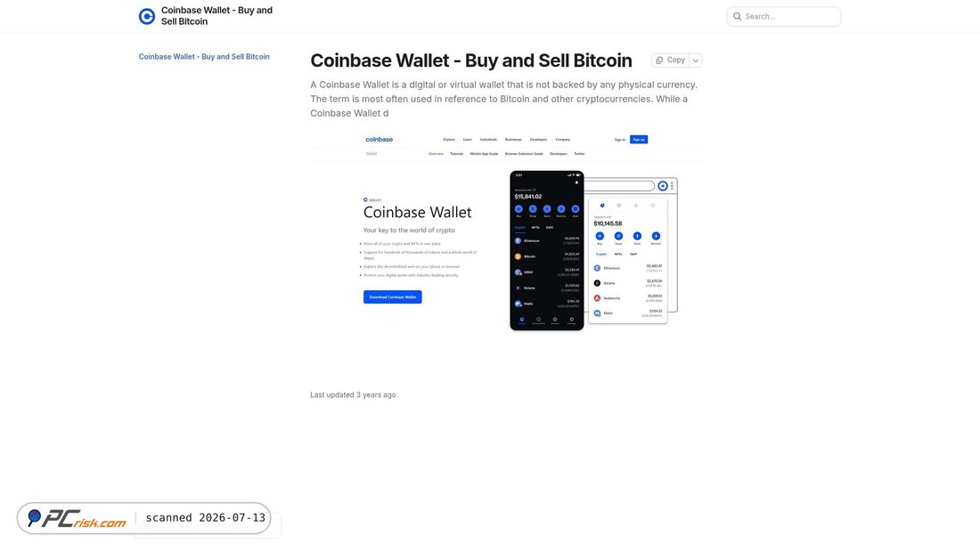 Screenshot of coinbxcewalet.gitbook.io