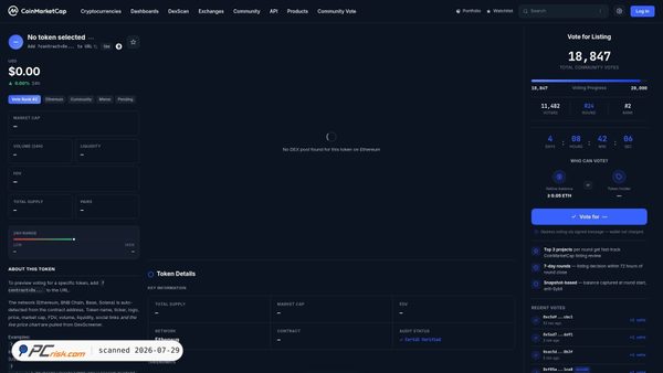 coincapmarketvoteverification-io.netlify.app Screenshot