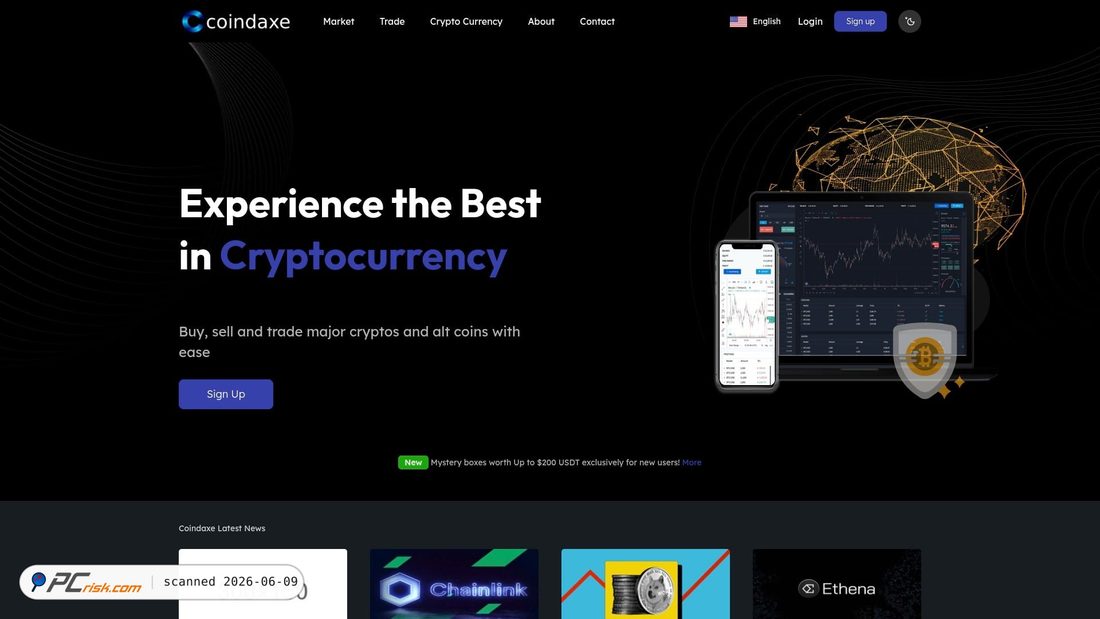 Screenshot of coindaxe.us