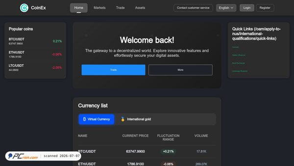coinexd.com screenshot