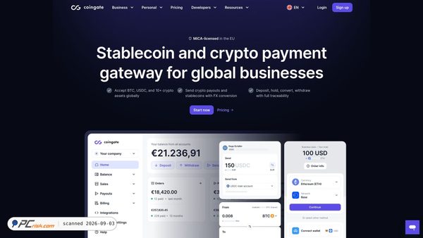 Captura de coingate.com