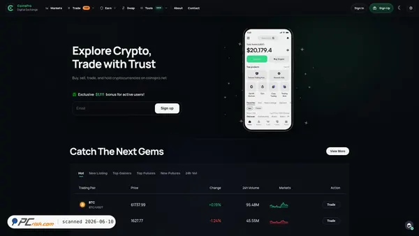 coinspro.net screenshot