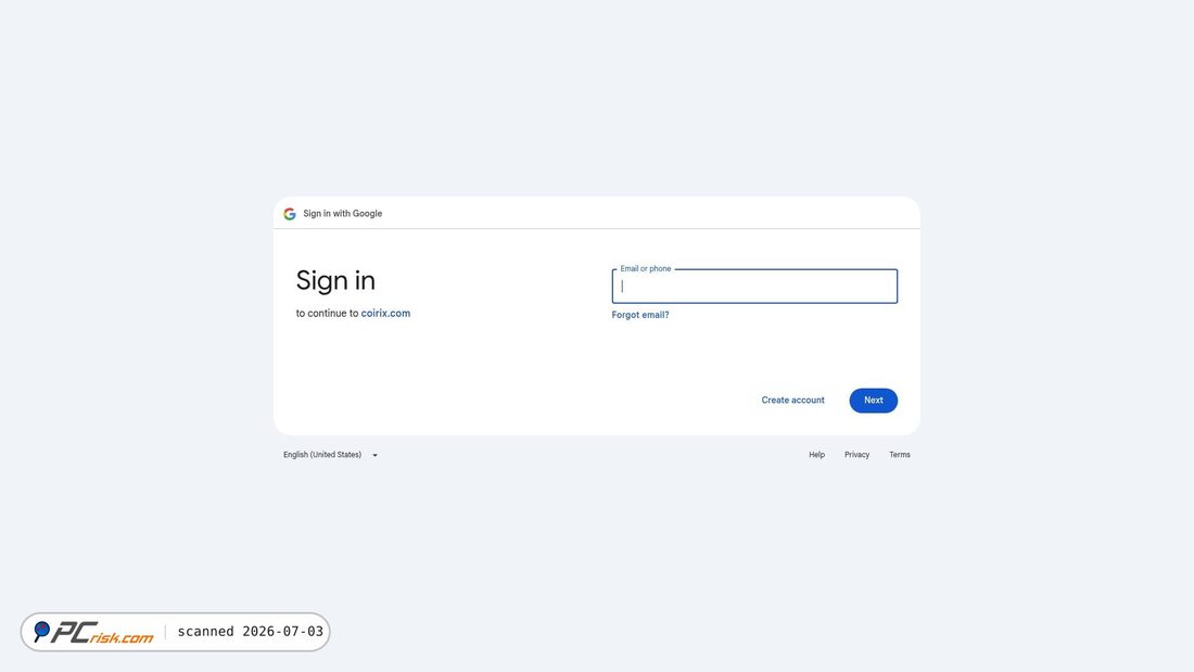 Screenshot von coirix.com