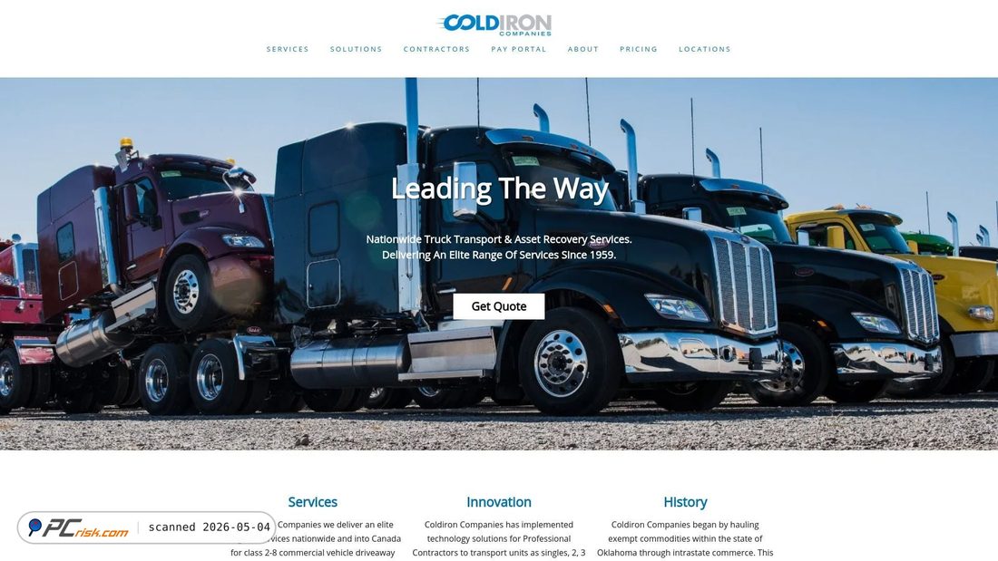 Screenshot von coldironcompanies.com