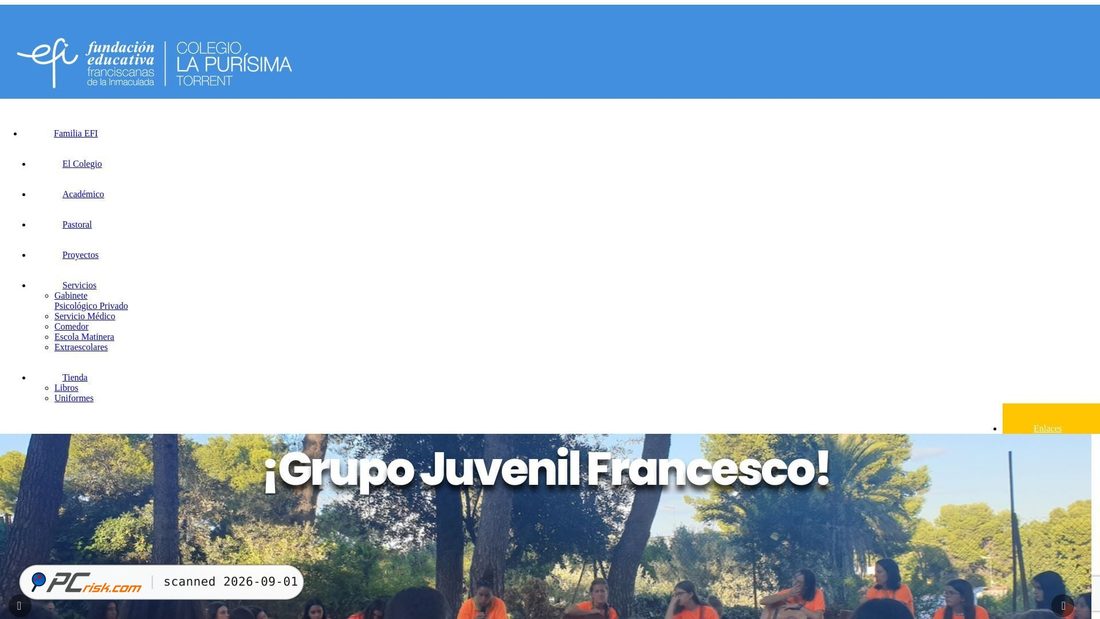 Screenshot von colegiolapurisima.org