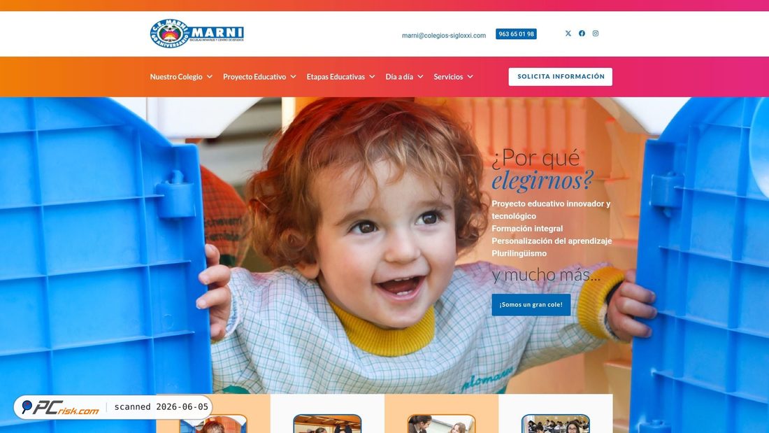 Screenshot of colegiomarni.es