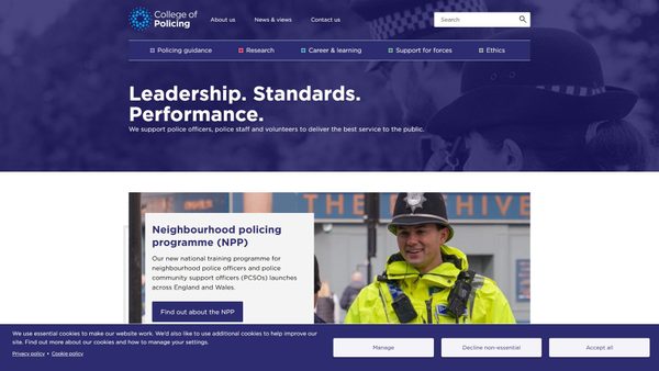 college.police.uk screenshot