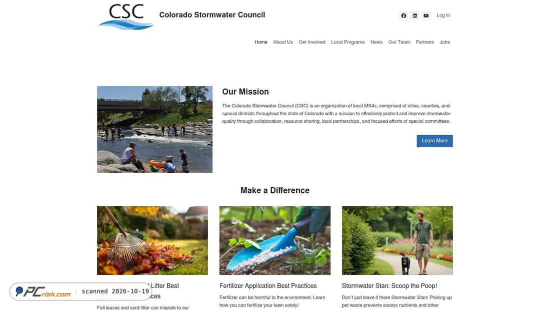 Screenshot of colorado-stormwater-council.org