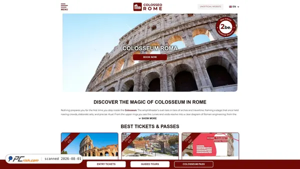 colosseo.rome.it screenshot