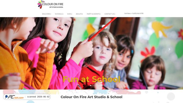 colouronfireartstudio.com screenshot