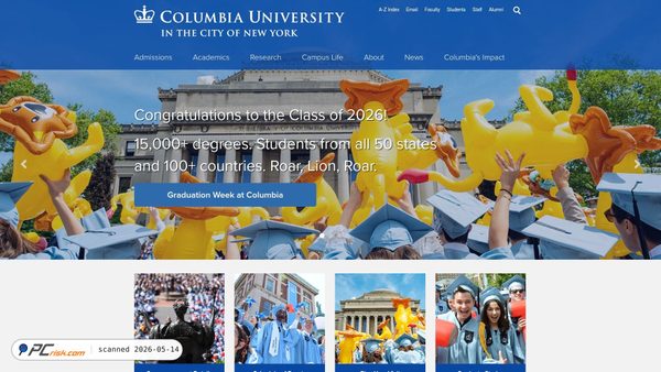 columbia.edu screenshot
