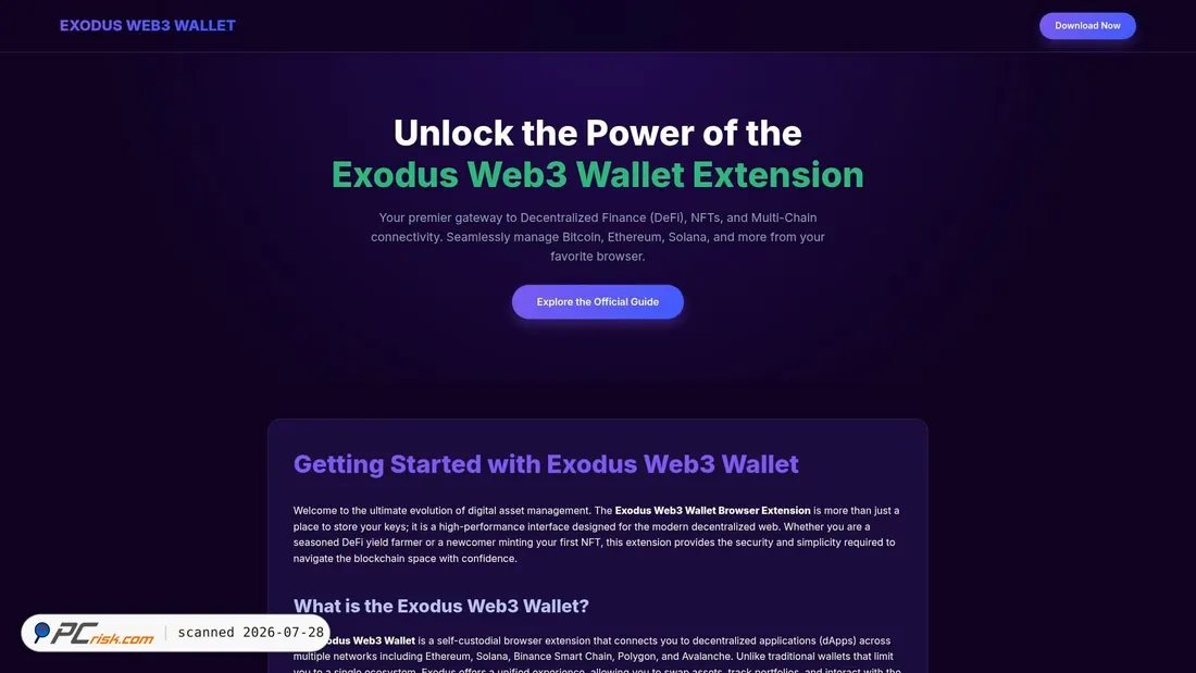 Screenshot of com-exodus-wallet.wasmer.app