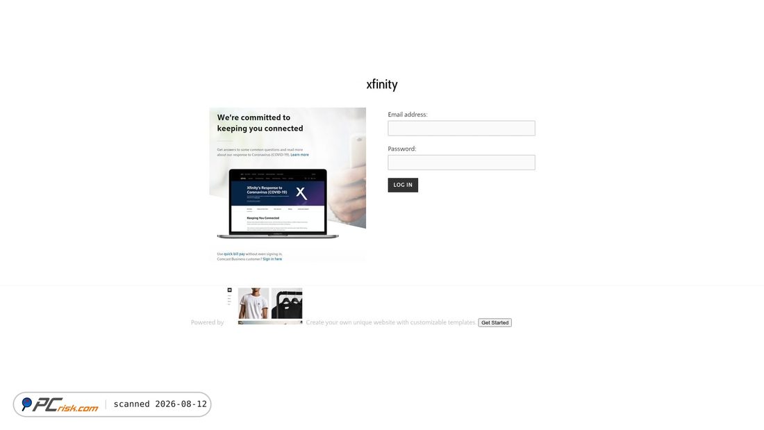 Screenshot of comcastmailin.weebly.com