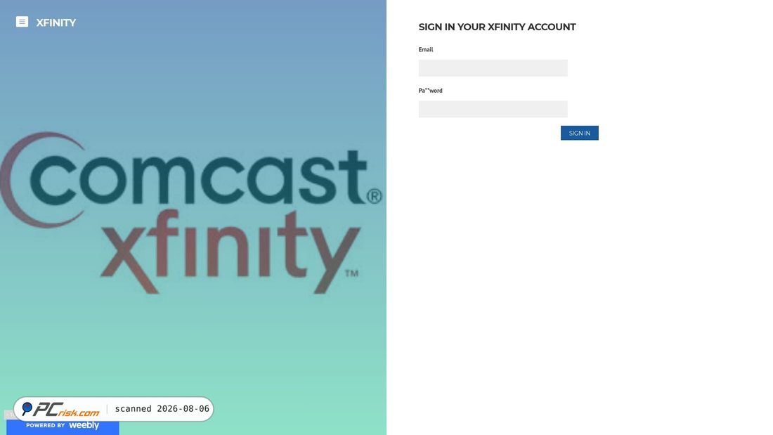 Screenshot of comcastmailsignin.weebly.com