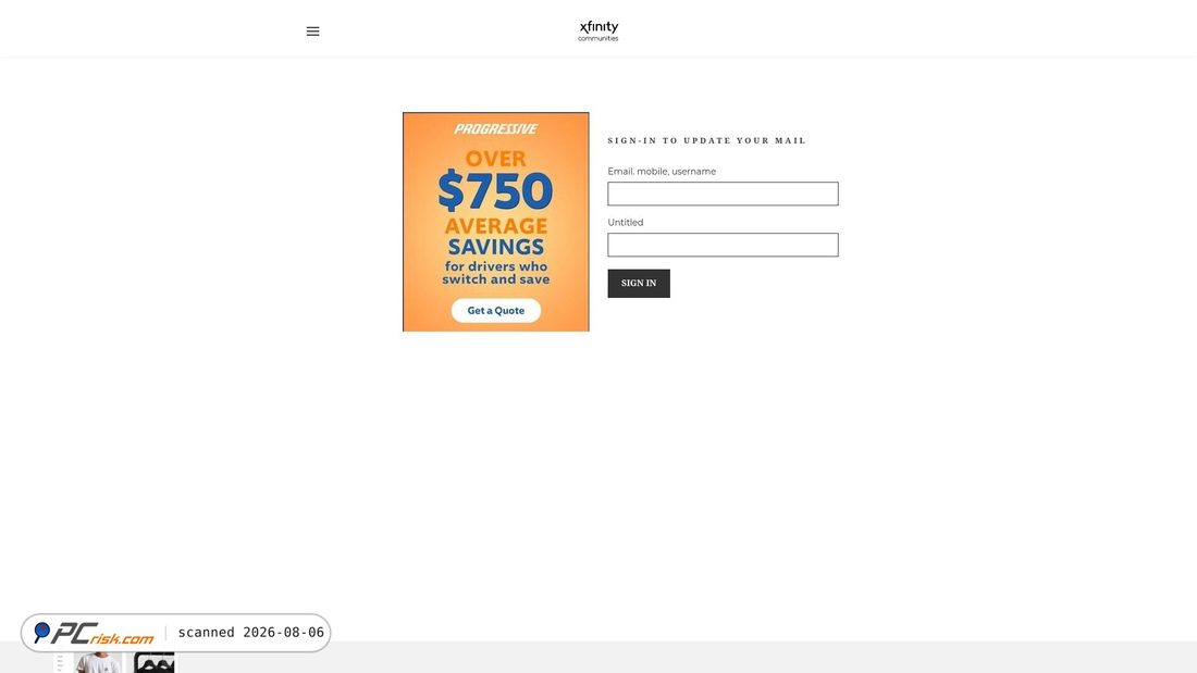 Screenshot of comcastupdateservice.weebly.com