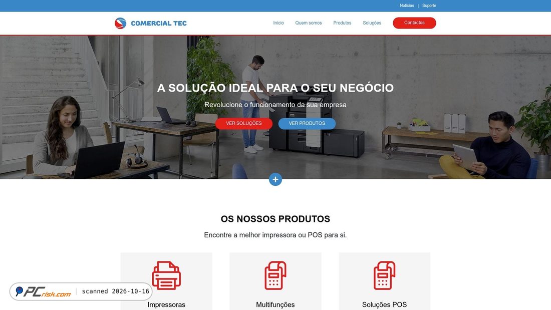 Captura de ecrã de comercialtec.pt
