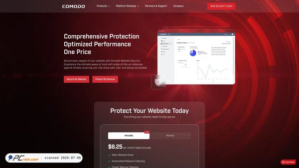 comodo.com screenshot