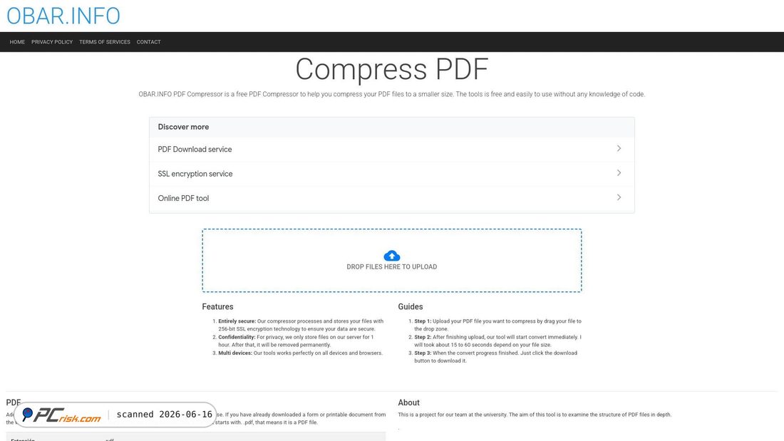 Screenshot of compress-pdf-free.obar.info