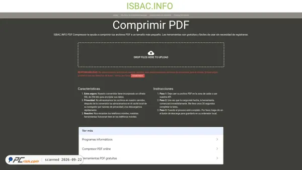 compress-pdf.isbac.info screenshot