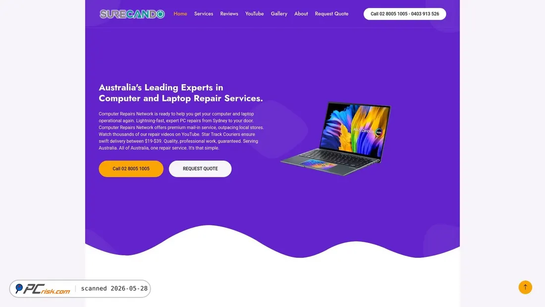 Screenshot of computerrepairsnetwork.com.au