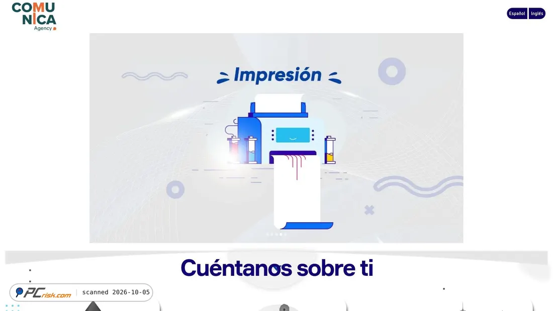 Captura de ecrã de comunicagency.com